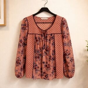 Abercrombie & Fitch Peach Floral Blouse